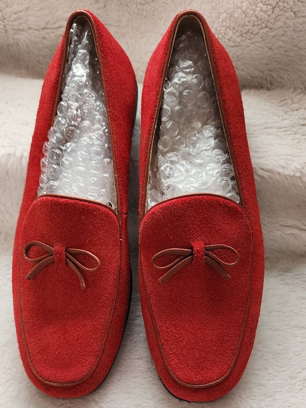 Lands End Ladies Suede Look Loafer Size 6 1/2B